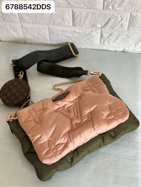 pink and green lv bag